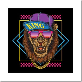 Retro Vintage Hip Hop Lion Posters and Art